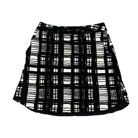 Lush black and white Plaid Mini Skirt - Picture 1 of 5